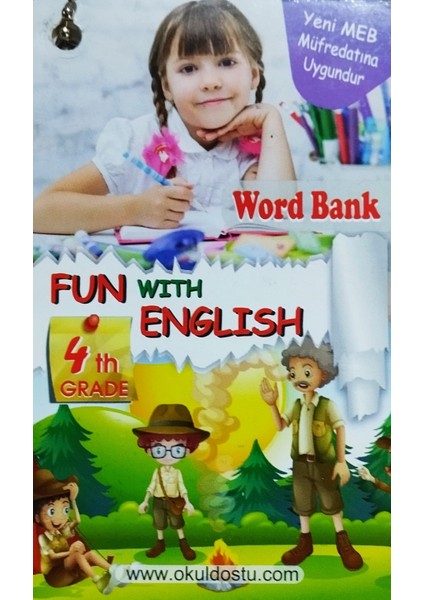 4th Grade Fun With English Word Bank - 4. Sınıf Resimli Ingilizce Kelime Kartları