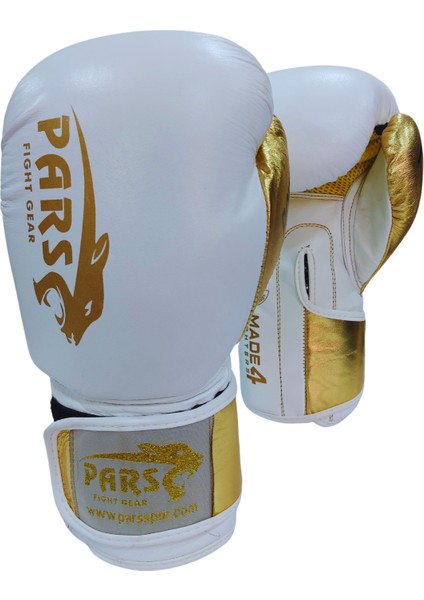 Power2 Hakiki Deri Boks Eldiveni Beyaz-Gold Yüksek Darbe Emici Özelliklerle Antrenman İçin modelleri