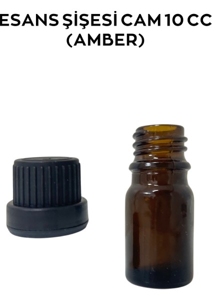 2 Adet Esans Şişesi Cam 10 cc (Amber)