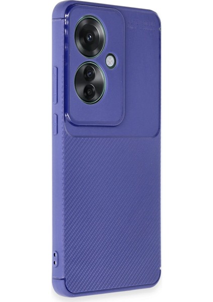 Reno 11F Kılıf Karbon Kapak - Lacivert Zrnet