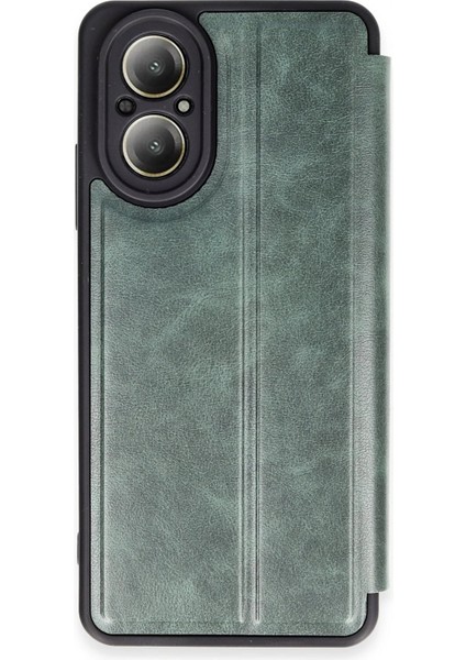 Realme 12 Lite Kılıf Flip Cover - Koyu Yeşil Zrnet