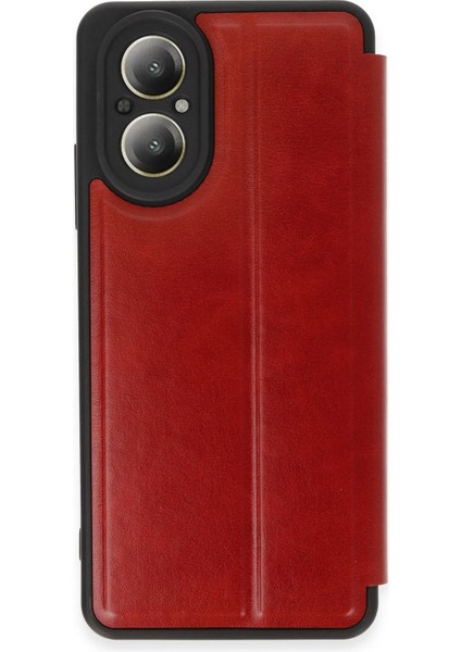 Realme 12 Lite Kılıf Flip Cover - Kırmızı Zrnet
