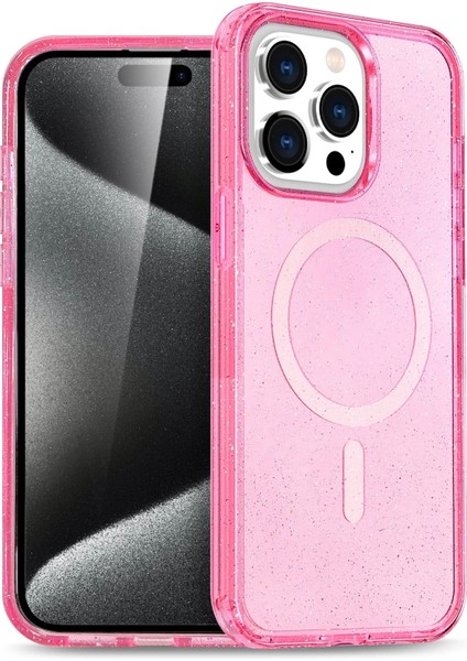 Apple iPhone 16 Pro Max Kılıf Glow Magsafe Kapak - Pembe Zrnet