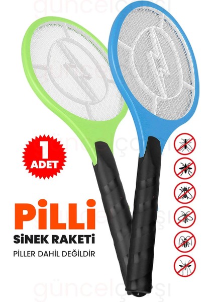 Pilli Sinek Raketi Sinek Sivrisinek Öldürücü Raket Elektrikli - 1 ADET