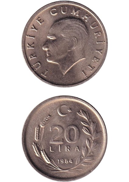 20 Lira (1984) Çil Eski Madeni Para fiyatları