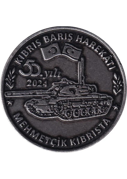 Kıbrıs Barış Harekatı'nın 50.yılı (2024) Hatıra Okside Kalay Madalyon