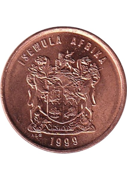 Güney Afrika, 1 Cent (1999) Çil Eski Yabancı Madeni Para modelleri