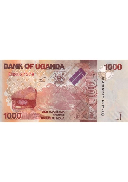 Uganda, 1.000 Şilin (2021) Çil Eski Yabancı Kağıt Para