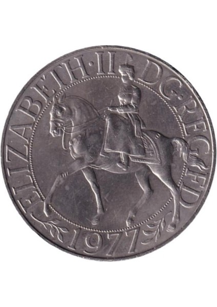 Ingiltere, 25 Pence (1977) "saltanatın Gümüş Jübilesi" Çil Eski Yabancı Hatıra Madeni Para fiyatları