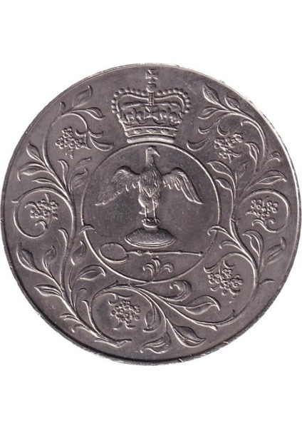 Ingiltere, 25 Pence (1977) "saltanatın Gümüş Jübilesi" Çil Eski Yabancı Hatıra Madeni Para modelleri
