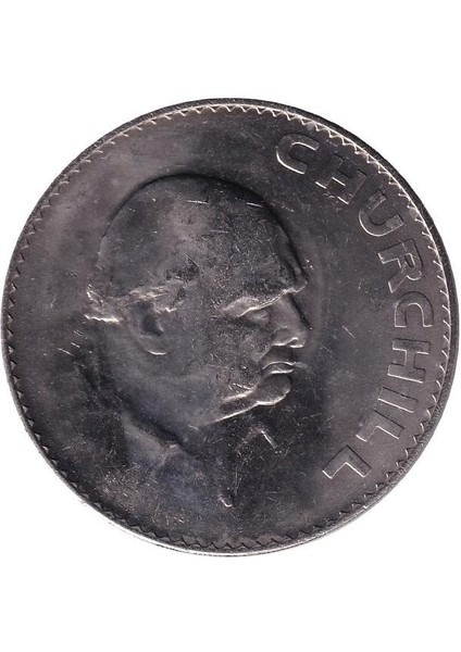 Ingiltere, 5 Şilin (1965) "winston Churchill" Çil Eski Yabancı Hatıra Madeni Para modelleri