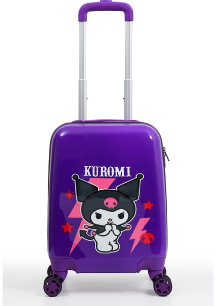 Kuromi Mor Kız Çocuk Valizi | Darbeye Dayanıklı