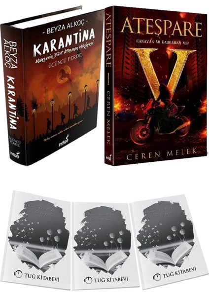Ateşpare 1 Canavar Mı Kahraman Mı? Ciltli ve Karantina 3 Ciltli Beyza Alkoç 2li Set + Hediyeli