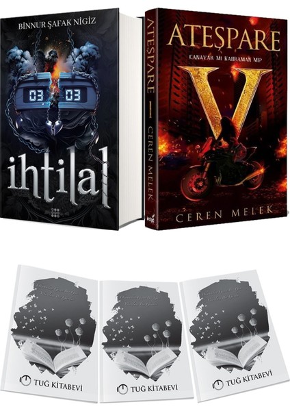 Ateşpare 1 Canavar Mı Kahraman Mı? Ciltli ve Ihtilal 2 Zede Ciltli Binnur Şafak Nigiz 2li Set + Hediyeli