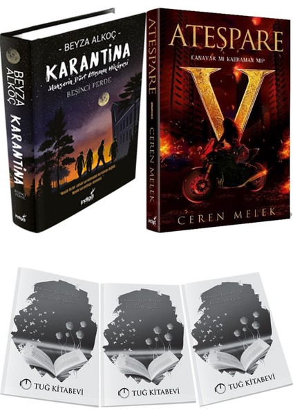 Ateşpare 1 Canavar Mı Kahraman Mı? Ciltli ve Karantina 5 Ciltli Beyza Alkoç 2li Set + Hediyeli