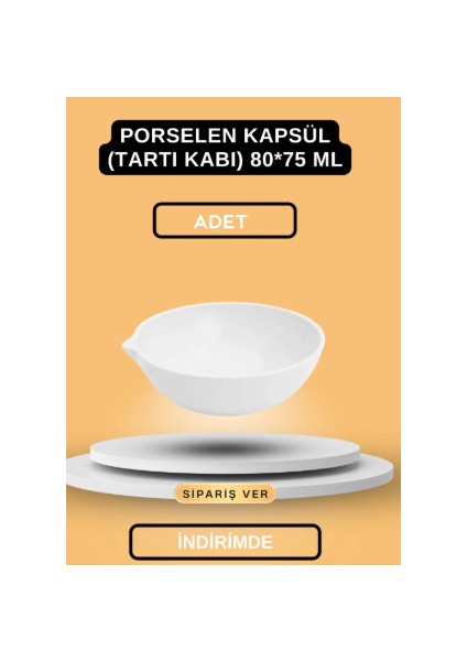 Porselen Kapsül (Tartı Kabı) 80*75 ml
