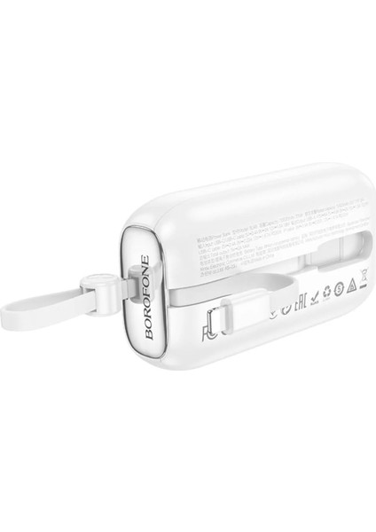 Powerbank iPhone ile Uyumlu 10000MAH LED Ekranlı Kompak ve Hafif Mini Güç Bankası Lightning Type-C