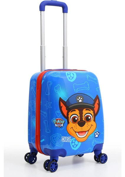 Paw Patrol Lisanslı Çocuk Valizi Chase Temalı | Darbeye Dayanıklı 360 Tekerlek
