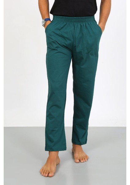 Erkek Pamuk Yeşil Tek Alt Pijama 27495