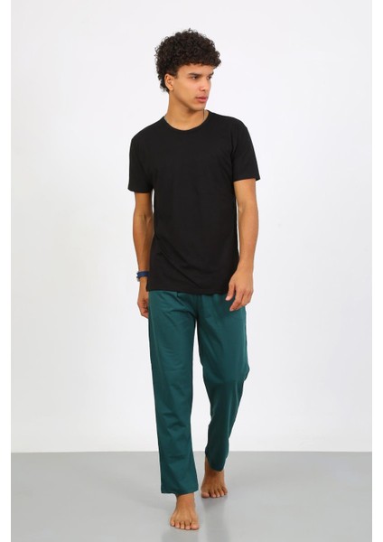 Erkek Pamuk Yeşil Tek Alt Pijama 27495