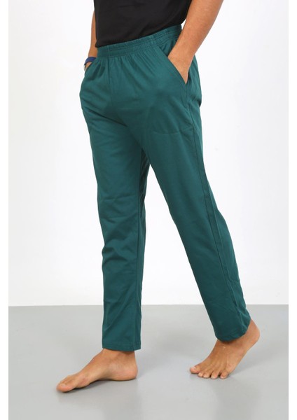 Erkek Pamuk Yeşil Tek Alt Pijama 27495