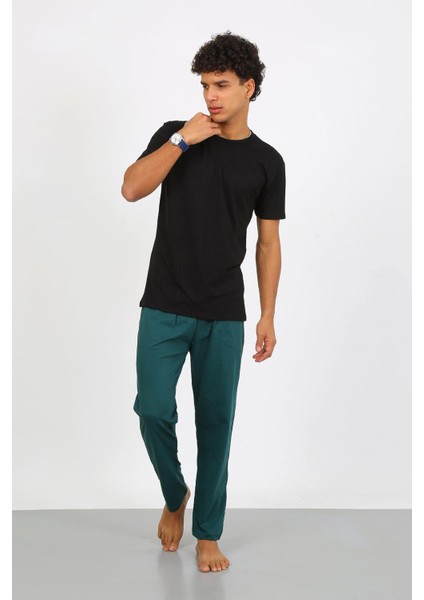 Erkek Pamuk Yeşil Tek Alt Pijama 27495