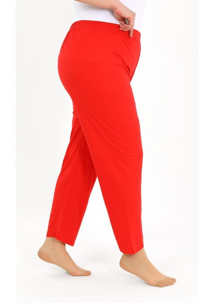 Kadın Pamuklu Büyük Beden Alt Pijama Kırmızı 27560 fırsatları