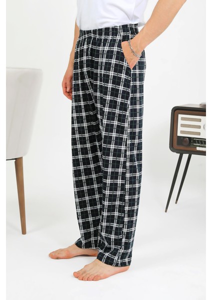 Erkek Pamuk Tek Alt Pijama Lacivert 27562