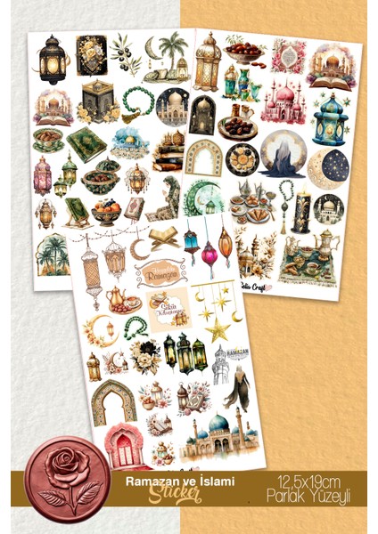 Ramazan ve Islami Temalı Sticker Set 01 Ajanda Planlayıcı Bullet Journal Için Uygundur