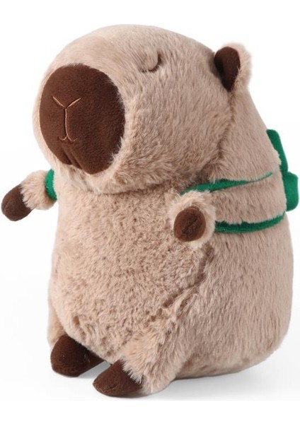 Sevimli Kapibara Kaplumbağa Oturan Sırt Çantalı Peluş Oyuncak 33CM