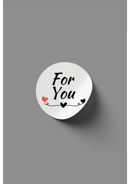 Hediye Paketleme Kargo Etiketi 24 Adet For You Yazılı Etiket Sticker