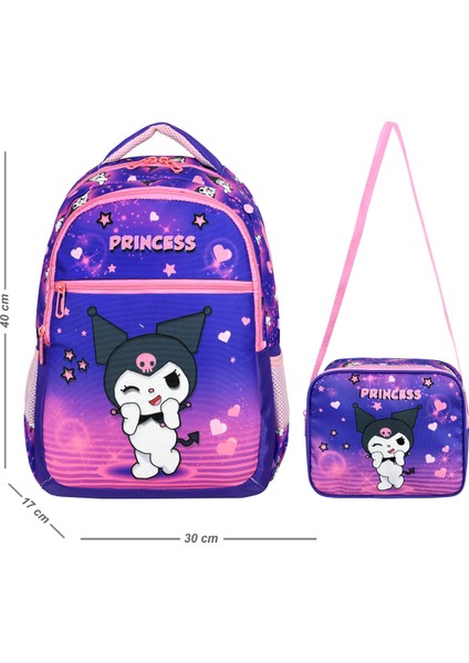 Mor Kuromi Desenli Ilkokul Çantası Beslenme Çantalı 25210 fiyatları