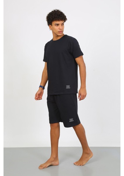 Erkek Pamuk Lakost Alt Üst Kaprili Pijama Takım Lacivert 6874 indirimleri