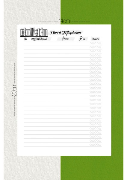 Kitap Okuma Günlüğü MDL02 / Ajandası / Defteri / Okumanı Planla / Reading Planner Oku, Takip Et