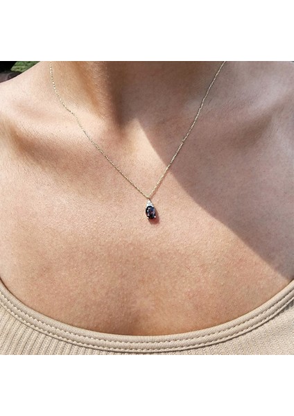 Gümüş Kolye - 1.10 Ct Brown (Smoky)Taşlı 0,15CT Pırlanta(Signty) Taşlı Minimal Tasarım Hediye Tarz 925 Gümüş Kolye fırsatları