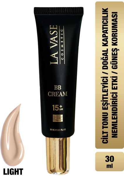 Light BB Krem Cilt Tonunu Eşitleyici Doğal Kapatıcılık 30 ml SPF 15