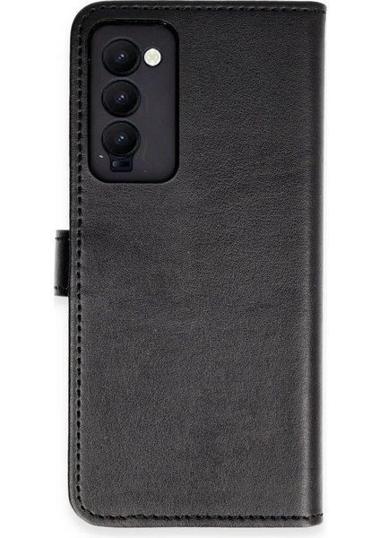 Tecno Camon 18 Kılıf Trend S Plus Kapaklı Kılıf - Siyah Zrnet