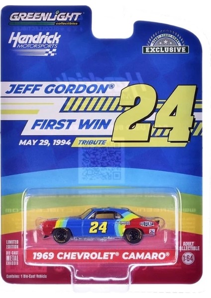 1/64 1969 Chevrolet Camaro - Jeff Gordon / Hendrick Motorsports First Win Tribute - May 29, 1994 - Charlotte, Nc