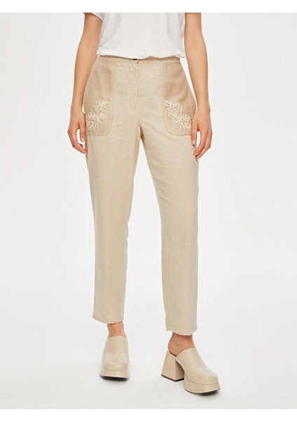 Kordone Nakış Garnili File Detaylı Comfort Fit Pantolon S25PNT030 fiyatları