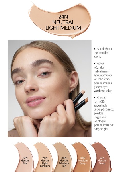 Concealer Stick Kapatıcı Light Medium - 24N