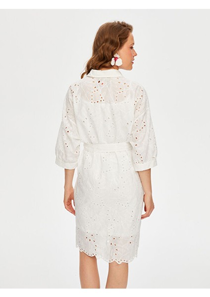 Resort Parçalı Etekli Kolsuz Brode Nakış Işli Elbise S25ELB047 indirimleri