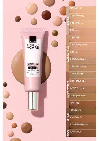Make Up + Care 3ü 1 Arada Mat Serum Fondöten 30 Ml. 215P Ivory