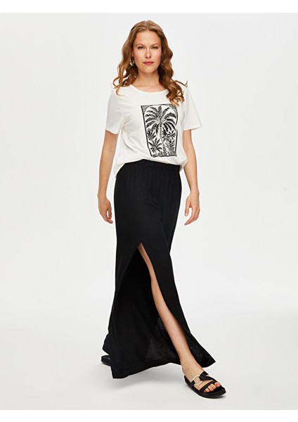 Resort Önü Yırtmaç Detaylı Viskon Keten Wide Leg Fit Pantolon S25PNT047 fiyatları