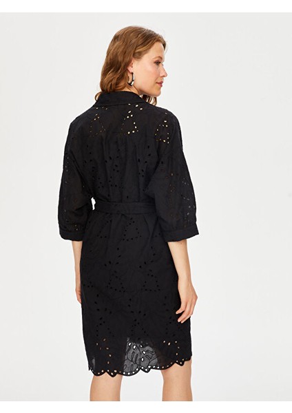 Resort Parçalı Etekli Kolsuz Brode Nakış Işli Elbise S25ELB047 modelleri