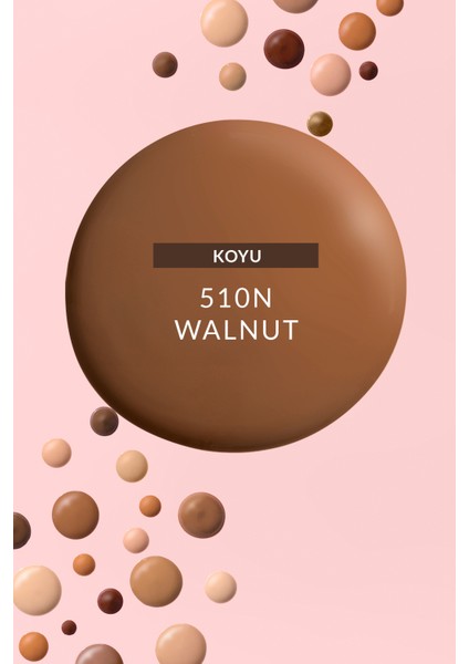 Make Up + Care 3ü 1 Arada Mat Serum Fondöten 30 Ml. 510N Walnut