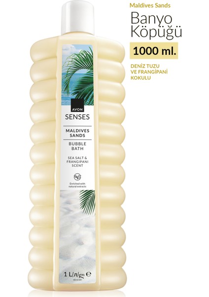 Senses Maldives Sands Deniz Tuzu ve Frangipani Kokulu Banyo Köpüğü 1lt fiyatları