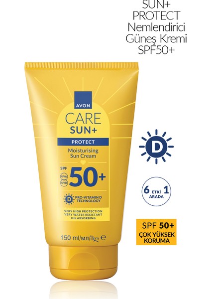 Sun+ Protect Nemlendirici Güneş Kremi SPF50+ 150 Ml.