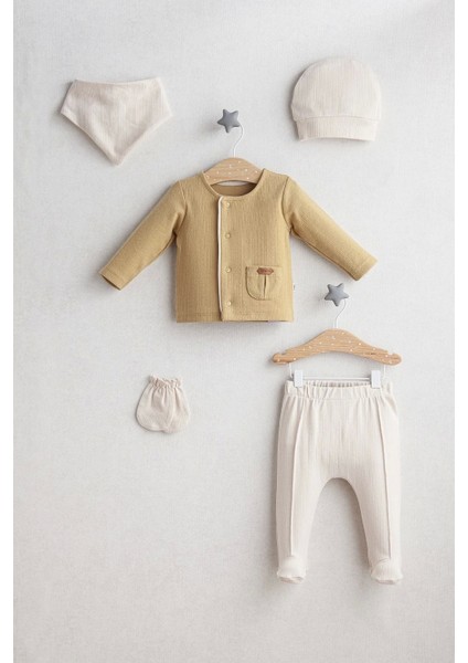 Tongs Baby Little Bear 5'li Zıbın Set 5445 Hardal