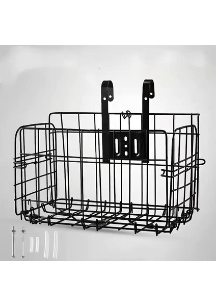 Katlanır Bisiklet Sepeti Ön Gidon Uyumlu Eşya Taşıma Sepet Askılı Metal indirimleri