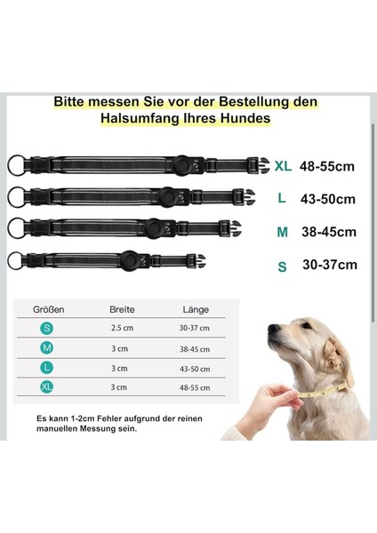 Yüksek Kalite, Reflektörlü Airtag Köpek Tasması modelleri